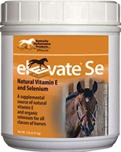 kentucky performance prod elevate se natural vitamin e and selenium powder for horses, 2 pound container