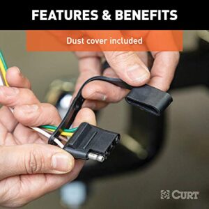 CURT 56149 Vehicle-Side Custom 4-Pin Trailer Wiring Harness, Fits Select Hyundai Accent Sedan , Black