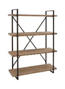 deco 79 wood 4 shelves shelving unit, 47" x 14" x 67", brown