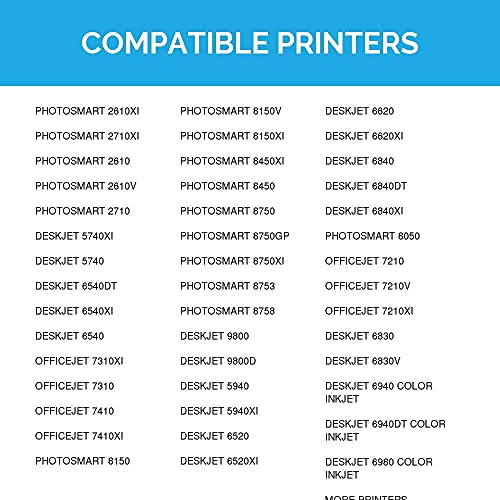 LD Products Remanufactured Compatible Replacements for HP 96 Ink Cartridges HY (4 Pack - Black) for use in OfficeJet, DesignJet, Photo Smart and DeskJet