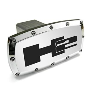 hummer h2 logo chrome billet tow hitch cover