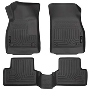 husky liners weatherbeater | fits 2011 - 2015 chevrolet cruze, 2016 chevrolet cruze limited, front & 2nd row liners - black, 3 pc. | 98161