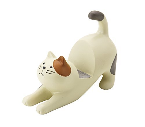 DECOLE: CONCOMBRE Cream Cat with Brown Ear Patch Smartphone Stand