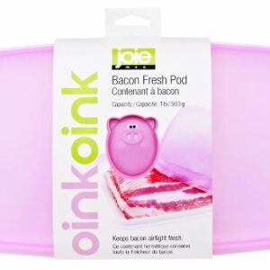 MSC International Joie Oink Piggy Airtight Bacon Keeper Storage Container Pod, A, Pink