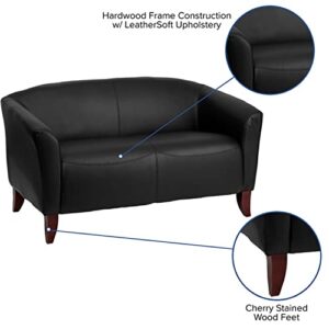 Flash Furniture HERCULES Imperial Series Black LeatherSoft Loveseat