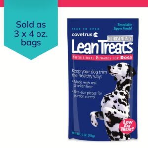 Covetrus Nutrisential Lean Treats for Dogs - Soft Dog Treats for Small, Medium & Large Dogs - Nutritional Low Fat Bite Size K9 Treats - Chicken Flavor - 3 Pack - 4oz