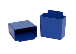 aviditi (48 pack) binc313b blue plastic bin cups, 3-1/4 x 1-3/4 x 3 inches, for sorting small parts in plastic shelf bins