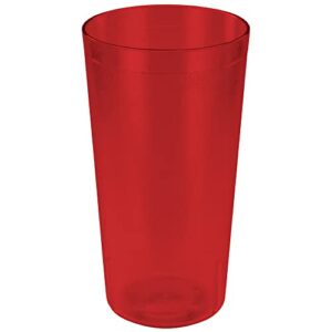 winco ptp-32r pebbled tumblers, 32-ounce, red, pack of 12