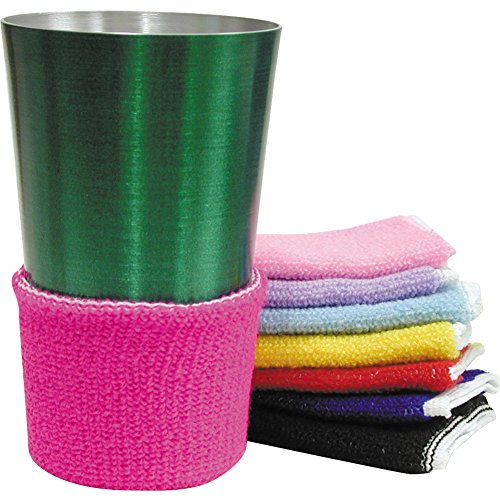 Terry Assorted Colors Beverage Drink Covers Set 8