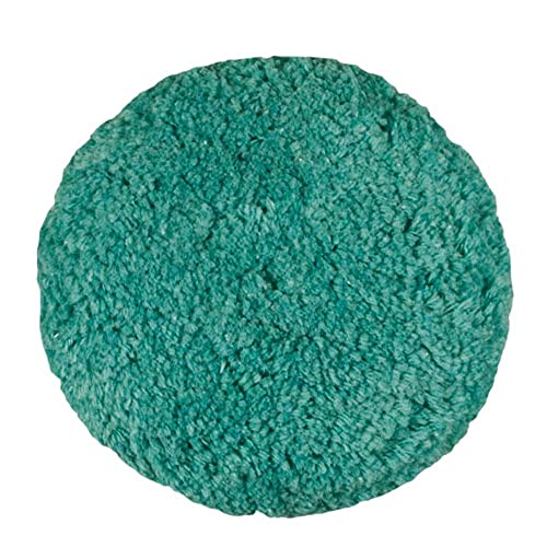 Presta Green Blended Wool Light Cutting and Heavy Polishing Pad - 9” Single-Sided Hook & Loop / 1.5” Thick Wool Pile / Removes Oxidation and Light Sanding Scratches (890143)