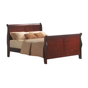 acme louis philippe iii eastern king bed - - cherry