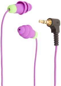plugfones basic earplug-earbud hybrid - noise reducing earphones - purple