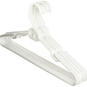 Heavy Duty Tubular Hanger with Attachable Hook , White 6pk