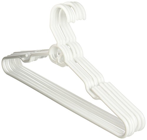 Heavy Duty Tubular Hanger with Attachable Hook , White 6pk