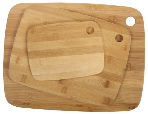 Core Bamboo Classic Cutting Board Combo Pack, Natural, Small/Medium/Large