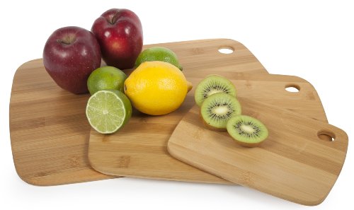 Core Bamboo Classic Cutting Board Combo Pack, Natural, Small/Medium/Large