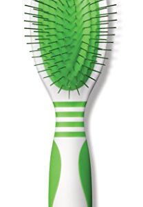 Andis 65715 Pin Brush for Medium & Long Hair Dogs - Gentle & Effective in Removing Dirt, Dust & Loose Hair - Promotes Healthy Skin & Coat - Medium, Green/white