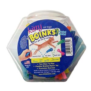 kitty boinks 100-piece cannister pet toy