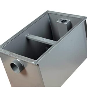 Wentworth 40 Pound Commercial Grease Trap Interceptor for Restaurant Under Sink Kitchen, 20 GPM, WP-GT-20