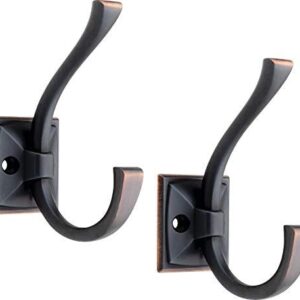 Liberty Hardware 137246 Ruavista Coat and Hat Hook, Single, Bronze with Copper Highlights