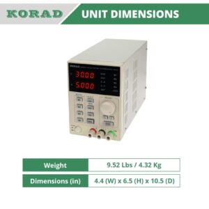 KORAD KA3005D - Precision Variable Adjustable 30V, 5A DC Linear Power Supply Digital Regulated Lab Grade…