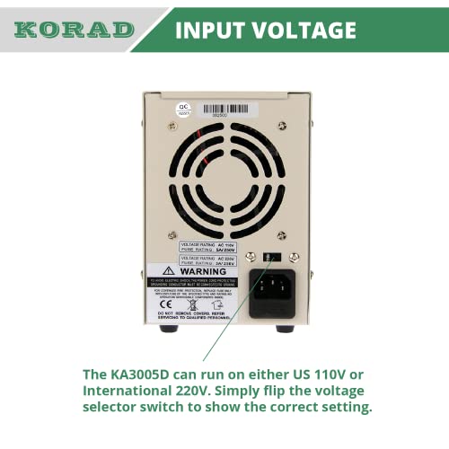 KORAD KA3005D - Precision Variable Adjustable 30V, 5A DC Linear Power Supply Digital Regulated Lab Grade…