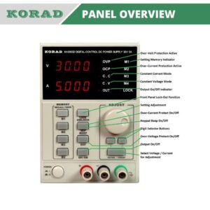 KORAD KA3005D - Precision Variable Adjustable 30V, 5A DC Linear Power Supply Digital Regulated Lab Grade…