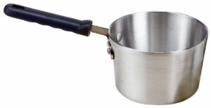 crestware 5-1/2-quart heavy gauge aluminum sauce pan with grip handle, heat resistant up to 350-degree