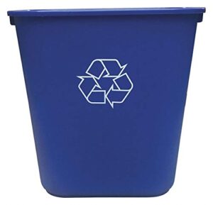 desk recycling container, blue, 3-1/2 gal.