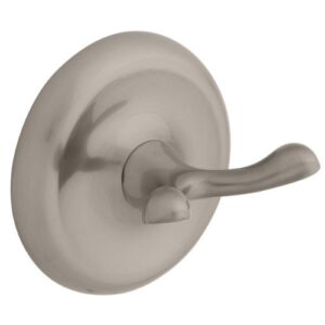 liberty college circle wall mounted double robe hook finish: satin nickel