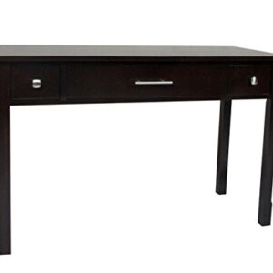 SIMPLIHOME Avalon SOLID WOOD Contemporary 47 Inch Wide Writing Desk in Dark Tobacco Brown, For the Office Desk, Writing Table, Workstation and Study Table