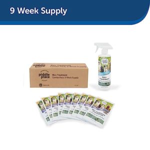 PetSafe Piddle Place Bio+ Treatment 9-Week Supply Combo Pack, Dog and Cat Odor Eliminator