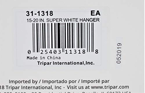 Displays & Hangers 15"-20" Super White Hanger