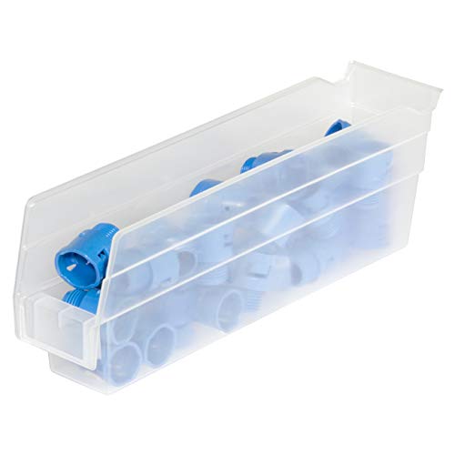Akro-Mils 30110 Plastic Organizer and Storage Bins for Refrigerator, Kitchen, Cabinet, or Pantry Organization, 12-Inch x 3-Inch x 4-Inch, Clear, 24-Pack
