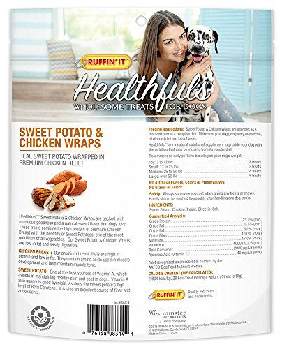 Healthfuls Chicken Wrapped Sweet Potato Dog Treats, 16oz