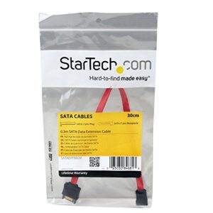 StarTech.com 0.3m SATA Extension Cable - 30cm 7 pin SATA Extension - 7 pin SATA Extension Cable - 7 pin SATA Extension cord