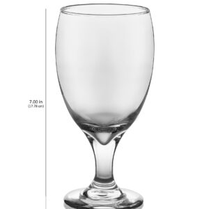 Libbey Classic Goblet Party Glasses, 16.25-ounce, Set of 12