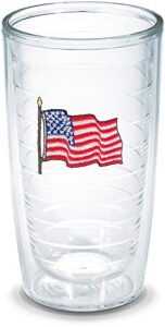tervis american flag made in usa double walled insulated tumbler, 1 count (pack of 1), unlidded
