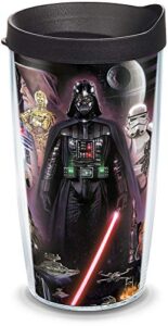 tervis star wars collage made in usa double walled insulated tumbler travel cup keeps drinks cold & hot, 16oz, classic