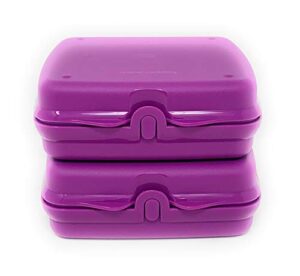 sandwich keeper set in purple by tupperware