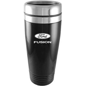 au-tomotive gold stainless steel travel mug for ford fusion (black)