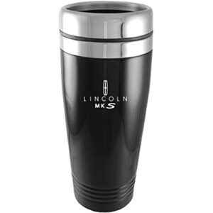 au-tomotive gold stainless steel travel mug for lincoln mks (black)