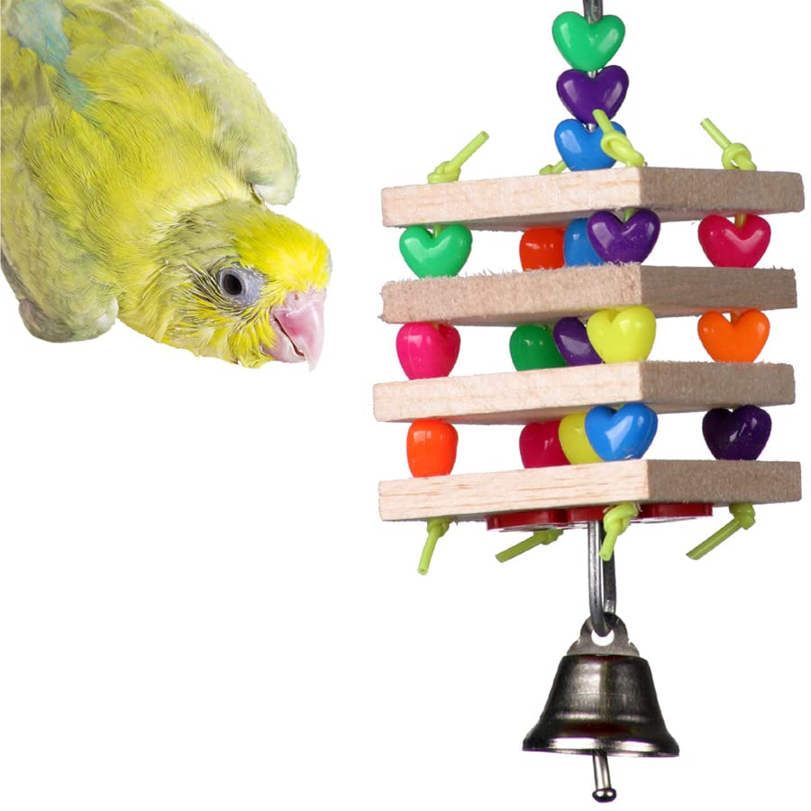 Super Bird Creations SB680 Balsa Stack Bird Toy, Small Bird Size, 6.5" x 2"