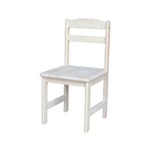 international concepts juvenile chair, 13.75" w x 15" d x 27.5" h, unfinished