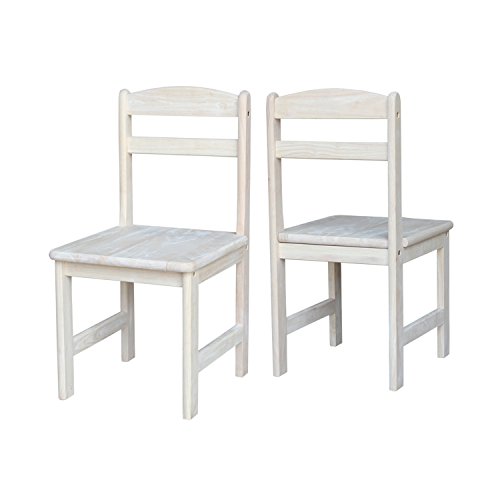 International Concepts Juvenile Chair, 13.75" W x 15" D x 27.5" H, Unfinished