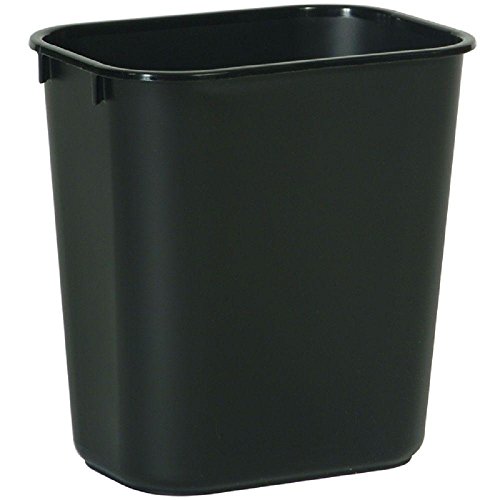 Rubbermaid FG295500BLA Small Black 14 Quart Wastebasket