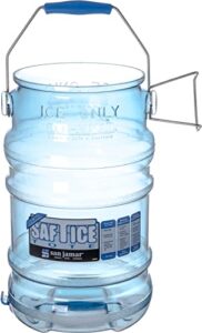 san jamar si6000 saf-t-ice plastic commercial tote bucket, 6 gallon (pack of 2)