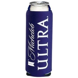 michelob ultra slim line can cooler- set of 4