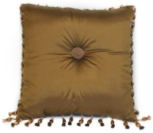austin horn classics verona 18-inch square pillow, gold