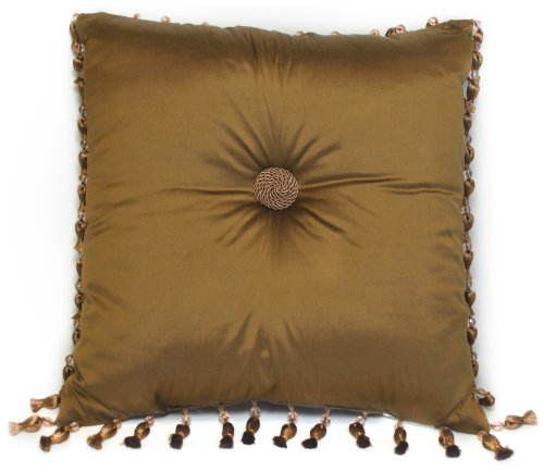 Austin Horn Classics Verona 18-Inch Square Pillow, Gold